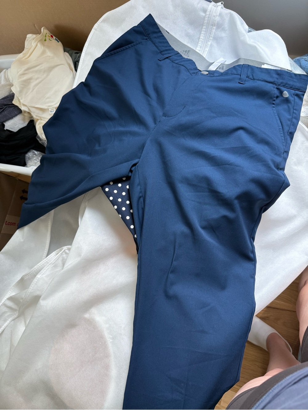 adidas Men's Navy Blue Chino Pants